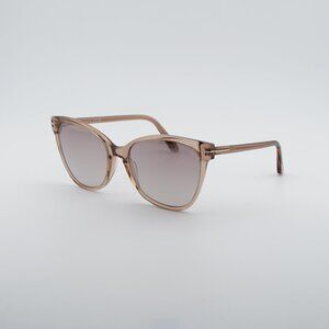 NEW TOM FORD TF 391 25F LENA WHITE GRADIENT AUTHENTIC FRAME SUNGLASSES Tom Ford Lena Oversize Sunglasses White Metal Cateye Cat Eye  main image 4